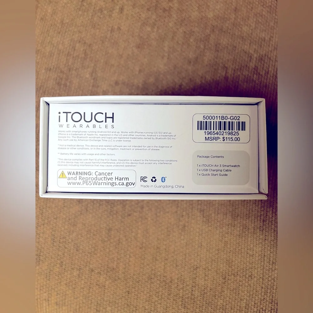 iTouch Air 3 Smart watch. Excellent condition. Wore for one week.